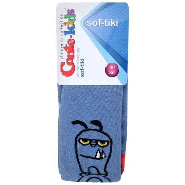 Colanți pentru băieți Conte Kids SOF-TIKI 62 - 74 / Light Denim photo 2