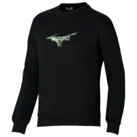 Hanorac pentru bărbați Mizuno Graphic crew  Drept / Black