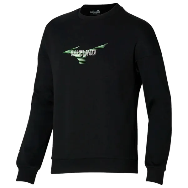 Hanorac pentru bărbați Mizuno Graphic crew  Drept / Black photo 1 Hanorac pentru bărbați Mizuno Graphic crew  Drept / Black photo 1