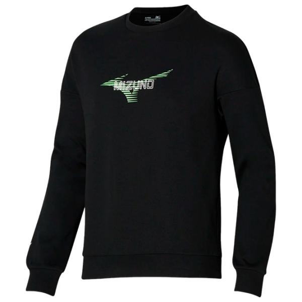 Hanorac pentru bărbați Mizuno Graphic crew  Drept / Black photo 1 Hanorac pentru bărbați Mizuno Graphic crew  Drept / Black photo 1