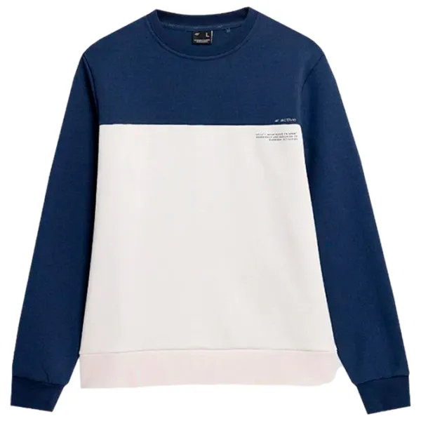 Hanorac pentru bărbați 4F 4Fss23tswsm226  Drept / Beige photo 1