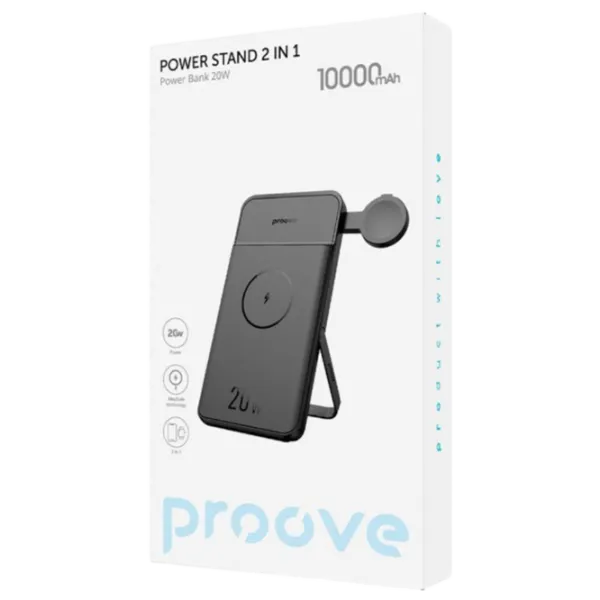 Power Bank Proove Power Stand 2 in 1 10000 mAh/ Black photo 5