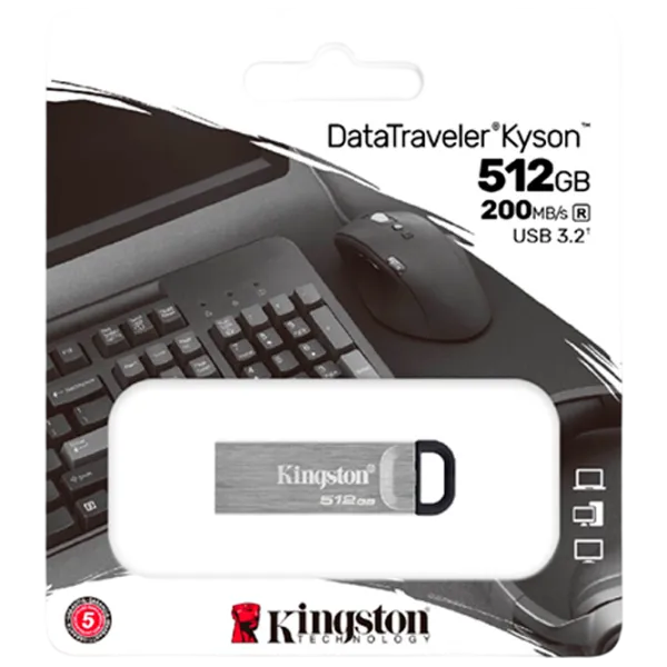 Kingston DataTravel Kyson 512 ГБ Серебряный photo 2