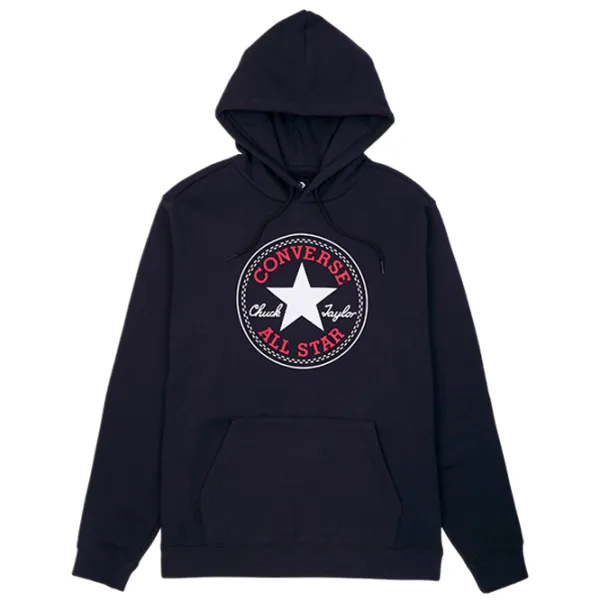 Hanorac pentru bărbați Converse Go-To All Star Patch Standard-Fit Pullover Hoodie  Drept / Black photo 1 Hanorac pentru bărbați Converse Go-To All Star Patch Standard-Fit Pullover Hoodie  Drept / Black photo 1