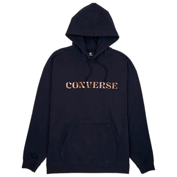 Hanorac pentru bărbați Converse Loose Fit Brush Stroke Camo Hoodie  Drept / Black photo 1 Hanorac pentru bărbați Converse Loose Fit Brush Stroke Camo Hoodie  Drept / Black photo 1
