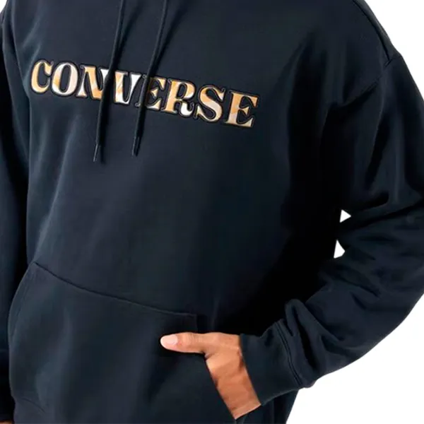 Hanorac pentru bărbați Converse Loose Fit Brush Stroke Camo Hoodie  Drept / Black photo 6 Hanorac pentru bărbați Converse Loose Fit Brush Stroke Camo Hoodie  Drept / Black photo 6