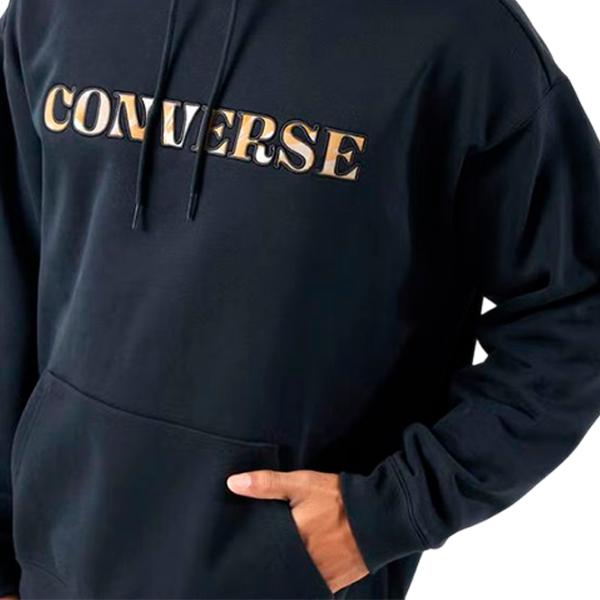 Hanorac pentru bărbați Converse Loose Fit Brush Stroke Camo Hoodie  Drept / Black photo 6 Hanorac pentru bărbați Converse Loose Fit Brush Stroke Camo Hoodie  Drept / Black photo 6