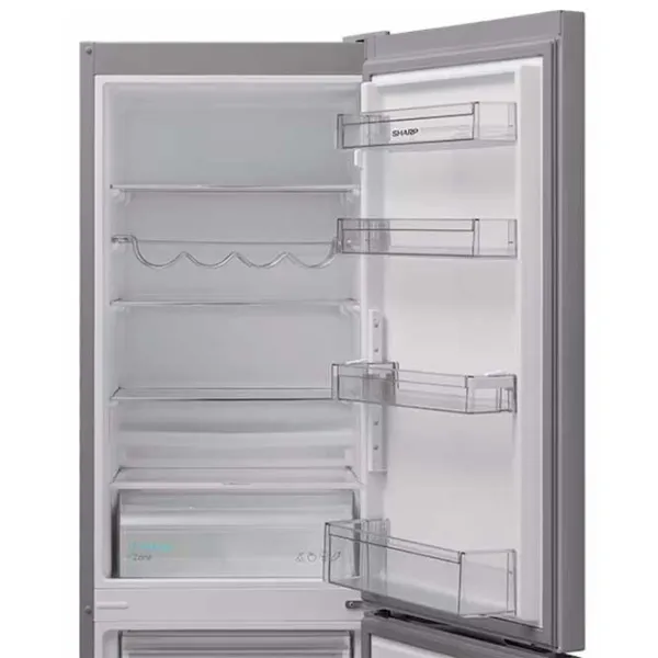 Frigider SHARP SJ-FBB04DTXLE-EU cu congelator jos 268 l / 170 cm / Inox photo 3