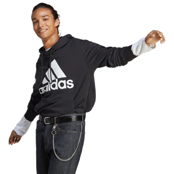 Hanorac pentru bărbați Adidas Essentials French Terry Big Logo  Drept / Black photo 9