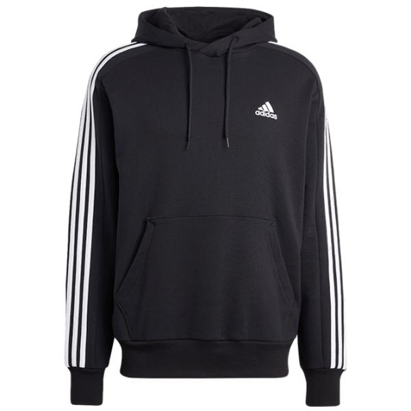 Hanorac pentru bărbați Adidas Essentials French Terry 3-Stripes  Drept / Black photo 1