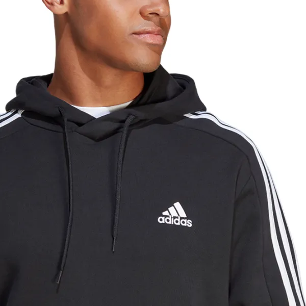 Hanorac pentru bărbați Adidas Essentials French Terry 3-Stripes  Drept / Black photo 11