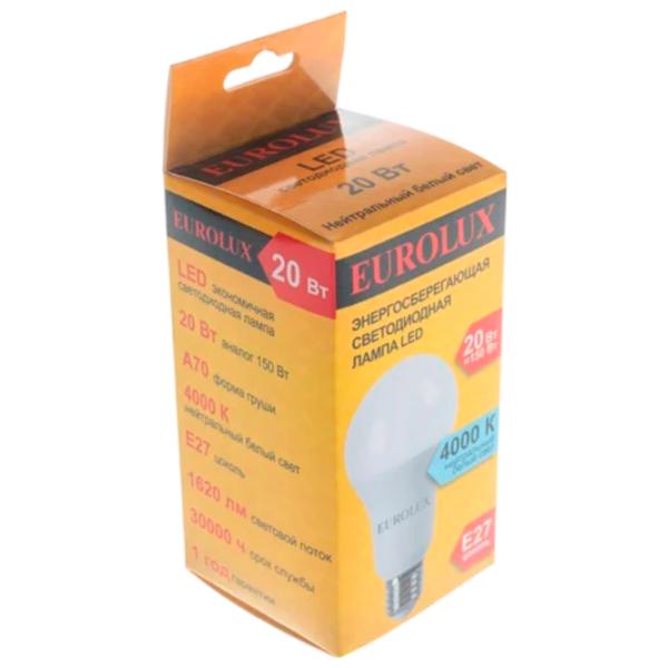 Лампочка светодиодная Eurolux R76222 LL-E-A70-20W-230-4K-E27 E27 / 20 Вт / 4000 K / 1620лм / White photo 4