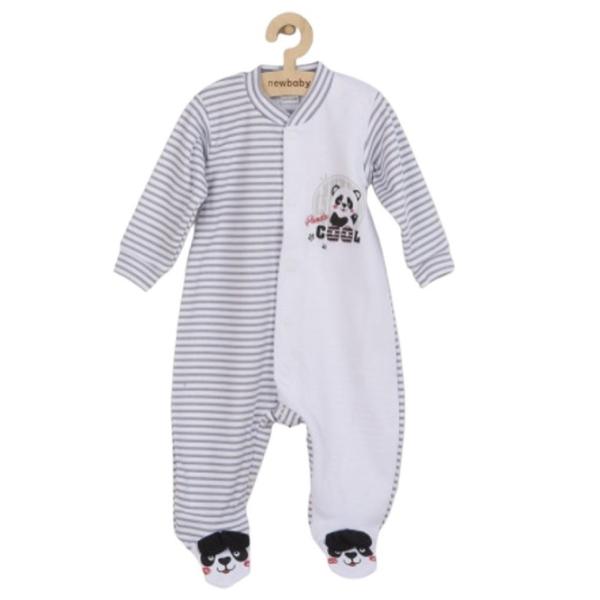 Salopetă unisex New Baby Panda  80 / White photo 1