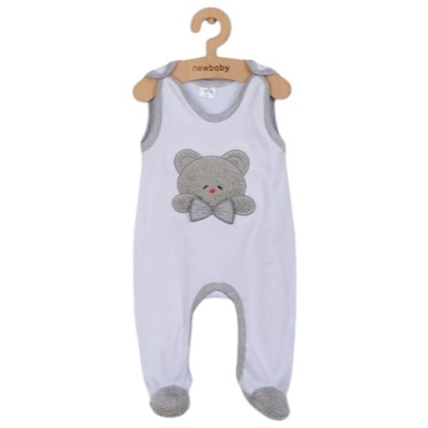 Salopetă pentru băieți New Baby Honey Bear 3D 68 / White photo 1