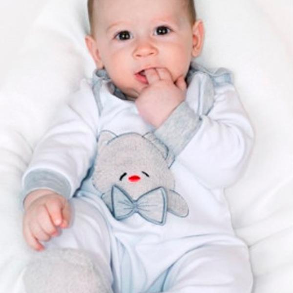 Salopetă pentru băieți New Baby Honey Bear 3D 68 / White photo 2