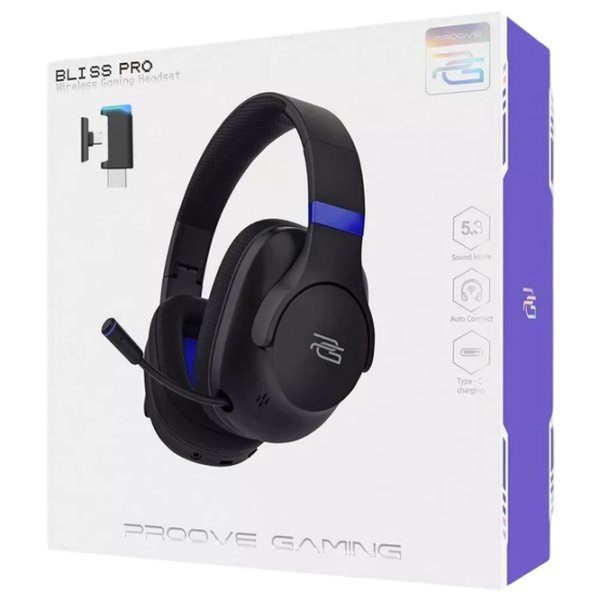 Căști Proove Bliss Pro Purple Black Fără fir/ Gaming photo 6 Căști Proove Bliss Pro Purple Black Fără fir/ Gaming photo 6