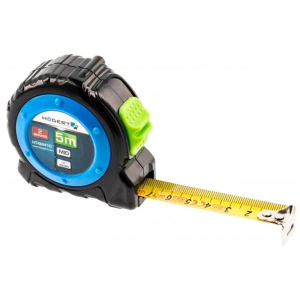 Рулетка Hoegert HT4M410 5 м / Черный photo 1