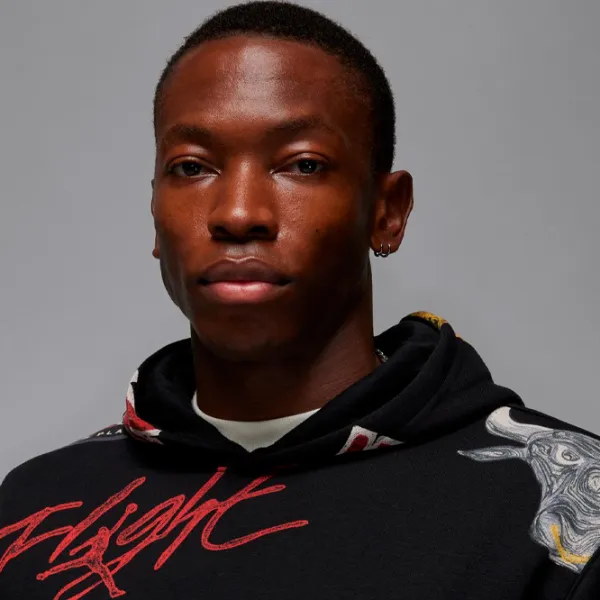 Толстовка для мужчин Nike M Jordan Ess Aop Flc Po  Прямой / Черный photo 4