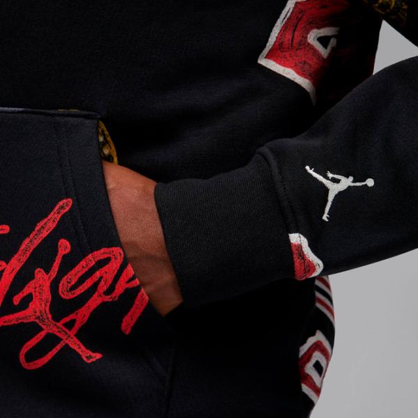 Толстовка для мужчин Nike M Jordan Ess Aop Flc Po  Прямой / Черный photo 11