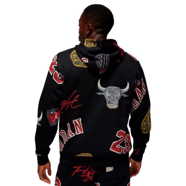 Hanorac pentru bărbați Nike M Jordan Ess Aop Flc Po  Drept / Black photo 2