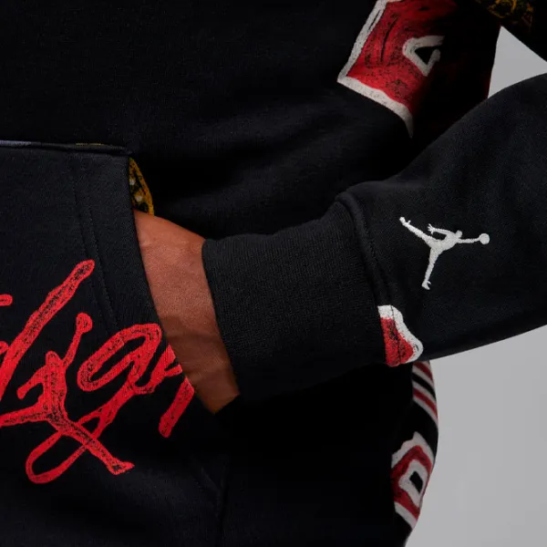 Hanorac pentru bărbați Nike M Jordan Ess Aop Flc Po  Drept / Black photo 6