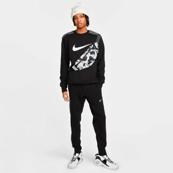 Hanorac pentru bărbați Nike M Nsw Sp Flc Crew Bb  Drept / Black photo 5