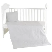 Lenjerie de pat pentru copii Hugzzz Nook Stars (00822696) Bumbac/ Gray White