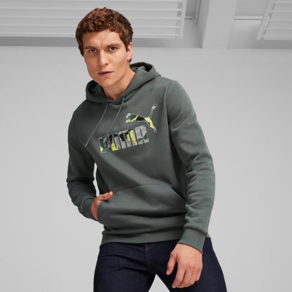 Hanorac pentru bărbați Puma Ess+ Camo Graphic Hoodie Fl  Drept / Gray photo 4 Hanorac pentru bărbați Puma Ess+ Camo Graphic Hoodie Fl  Drept / Gray photo 4