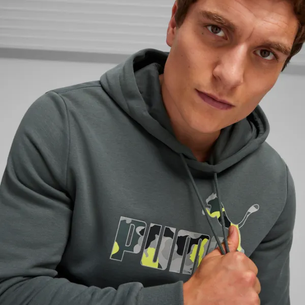 Hanorac pentru bărbați Puma Ess+ Camo Graphic Hoodie Fl  Drept / Gray photo 6 Hanorac pentru bărbați Puma Ess+ Camo Graphic Hoodie Fl  Drept / Gray photo 6