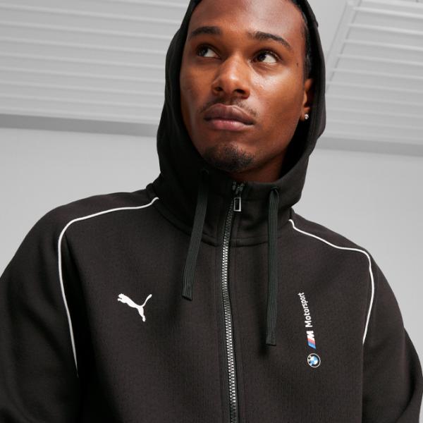 Hanorac pentru bărbați Puma Bmw Mms Hooded Sweat Jacket  Drept / Black photo 10