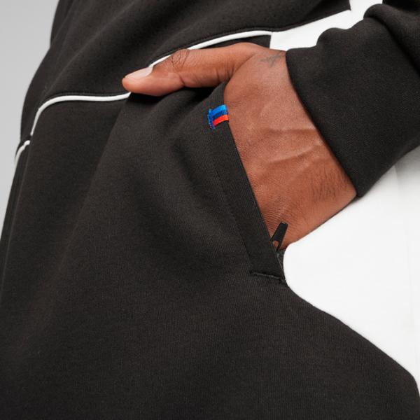 Hanorac pentru bărbați Puma Bmw Mms Hooded Sweat Jacket  Drept / Black photo 12