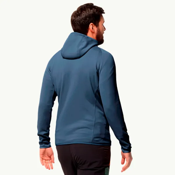 Толстовка для мужчин Jack Wolfskin Baiselberg Hooded Fz M  Прямой / Тёмно-синий photo 5