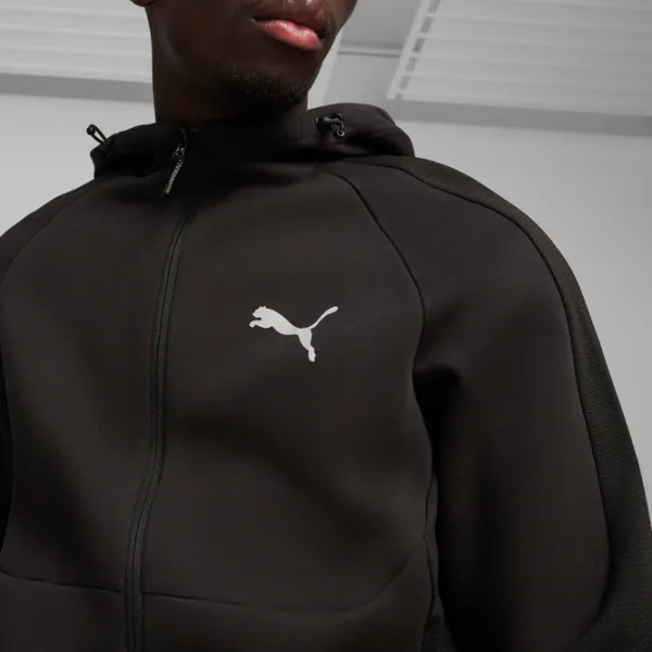 Hanorac pentru bărbați Puma Evostripe Full-Zip Hoodie Dk  Drept / Black photo 11
