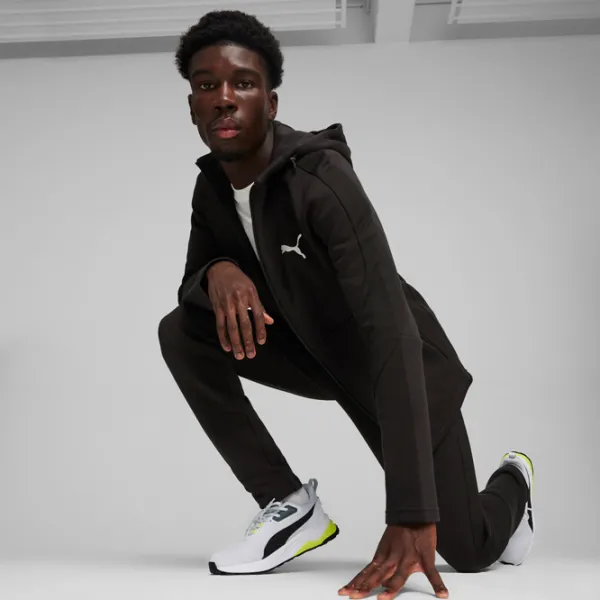 Hanorac pentru bărbați Puma Evostripe Full-Zip Hoodie Dk  Drept / Black photo 5