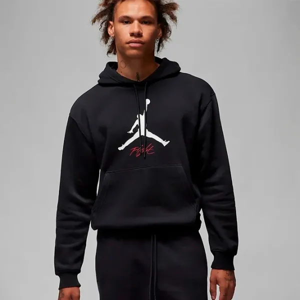 Толстовка для мужчин Jordan Ess Flc Baseline Hoodie  Прямой / Черный photo 2