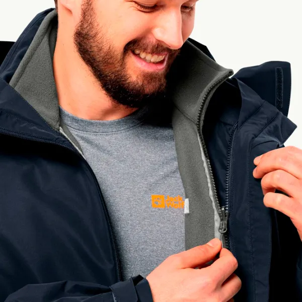 Hanorac pentru bărbați Jack Wolfskin Winterstein Fz M  Drept / Slate photo 7