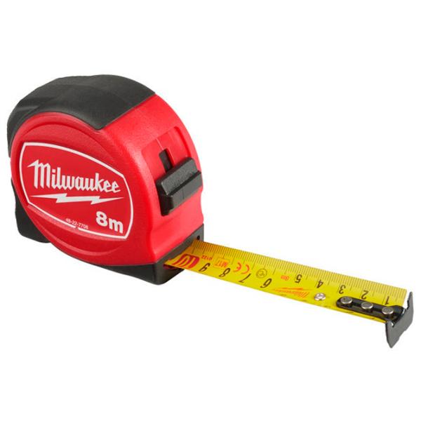 Ruletă Milwaukee slimline 8 m / Red photo 2 Ruletă Milwaukee slimline 8 m / Red photo 2