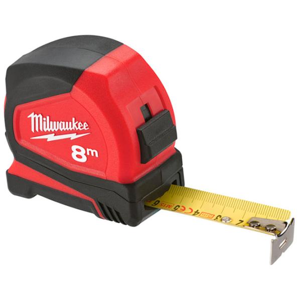 Ruletă Milwaukee Pro Compact C8 8 m / Red photo 1 Ruletă Milwaukee Pro Compact C8 8 m / Red photo 1