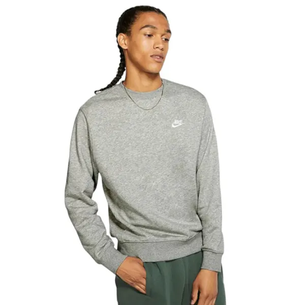 Hanorac pentru bărbați Nike Sweater Sportswear Club Crew  Drept / Gray photo 3 Hanorac pentru bărbați Nike Sweater Sportswear Club Crew  Drept / Gray photo 3