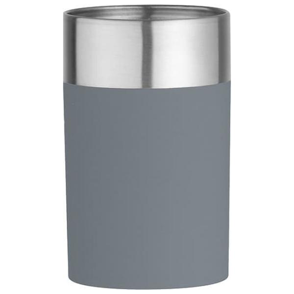Pahar pentru periuțe de dinți Axentia 122373  Metal / Gray / Pe masă photo 1