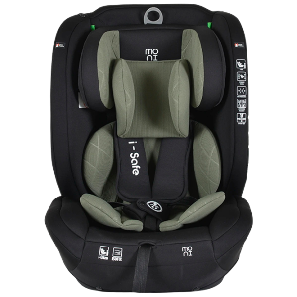 Детское автокресло Moni Isafe  1 год - 12 лет / 36 кг / Зеленый photo 2 Детское автокресло Moni Isafe  1 год - 12 лет / 36 кг / Зеленый photo 2