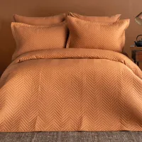 Lenjerie de pat Issimo Home Simply Double Terra Cota Bumbac