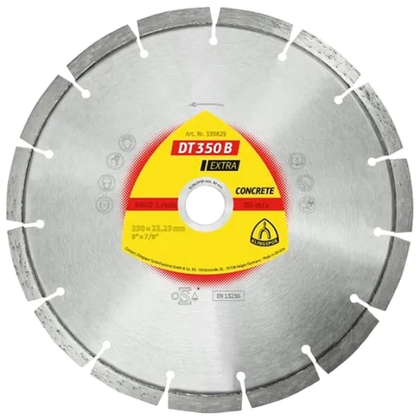Disc diamantat segmentat Klingspor EXTRA DT350B  photo 1 Disc diamantat segmentat Klingspor EXTRA DT350B  photo 1