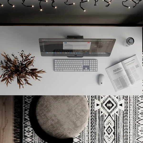 Офисный стол Mobicasa Brevity Loft Меламиновая ДСП/ Белый photo 2