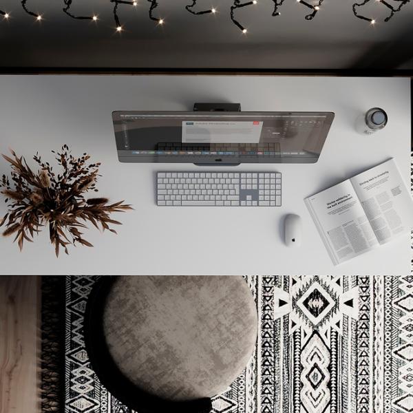 Офисный стол Mobicasa Brevity Loft Меламиновая ДСП/ Белый photo 2