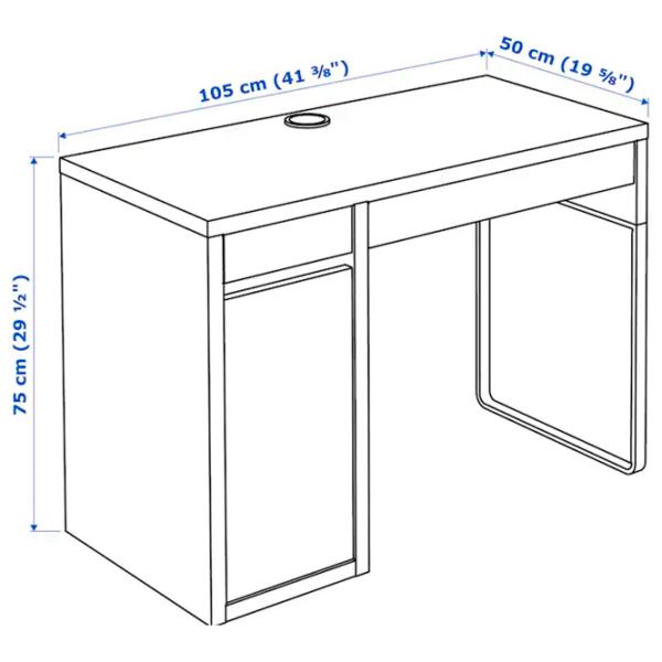 Masă de birou Ikea Micke MDF/ Black photo 6 Masă de birou Ikea Micke MDF/ Black photo 6