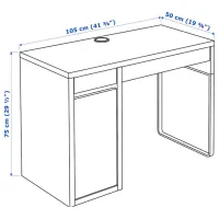 Офисный стол Ikea Micke МДФ/ Черный photo 6
