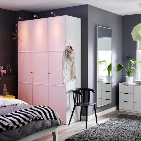 Oglindă Ikea Hovet  Aluminiu / Dreptunghiulară photo 2