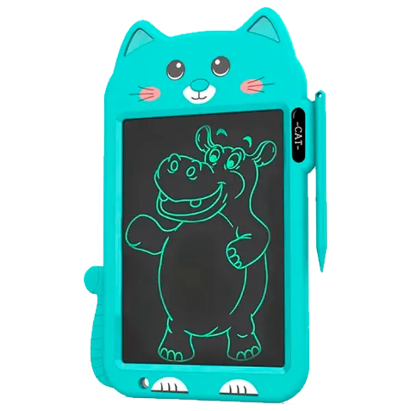 Tabletă grafică Helmet Kids Color Drawing Painting Cat  3+ / Multicolor Green photo 1