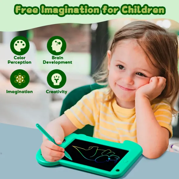 Графический планшет Helmet Kids Color Drawing Painting Dinosaur  3+ / Разноцветный Зеленый photo 5
